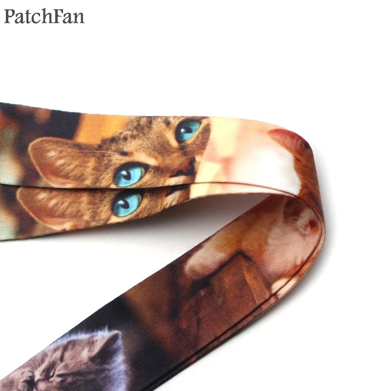 A0421 Patchfan красивое Кот ремешок для ID Pass карты Знак мультфильм шейные платки