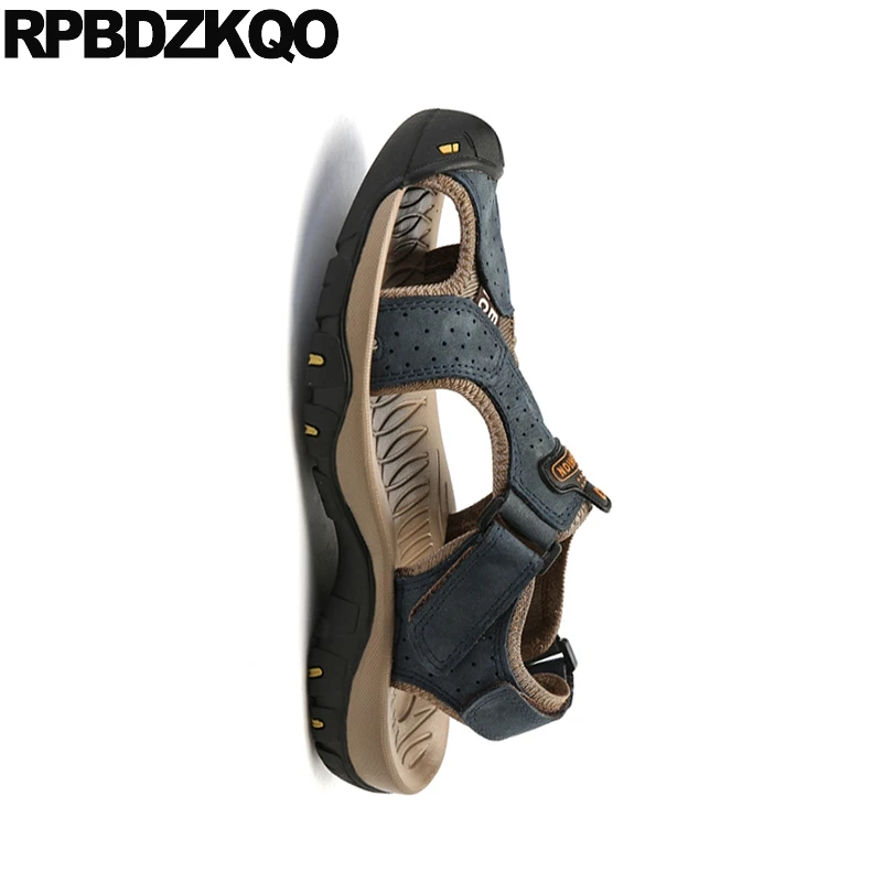 Сандалии мужские водонепроницаемые мягкая обувь на плоской подошве с закрытым