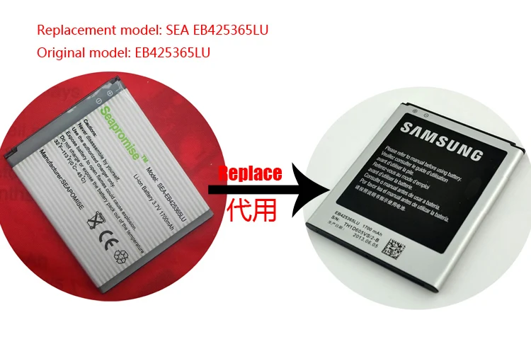 Оптовая продажа мобильный телефон аккумулятор 10 шт./партия EB425365LU для SAMSUNG Galaxy Style