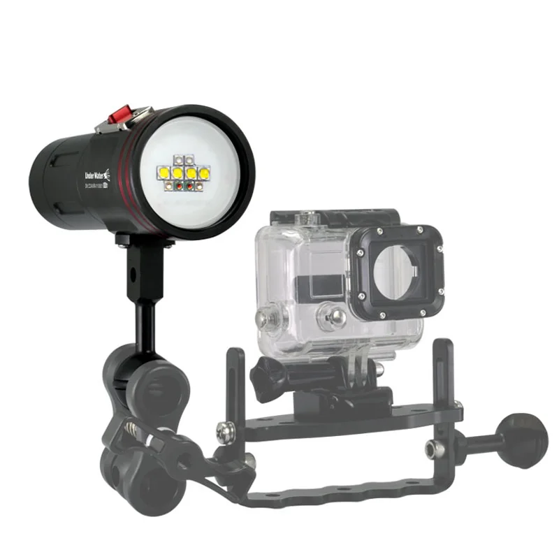 Водонепроницаемый подводный светильник ARCHON 2600lm УФ/красный/белый свет для