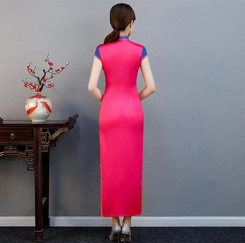 Для мам и дочек платье Qipao для Чонсам с цветами 2019 мама девочкам матч двусторонних