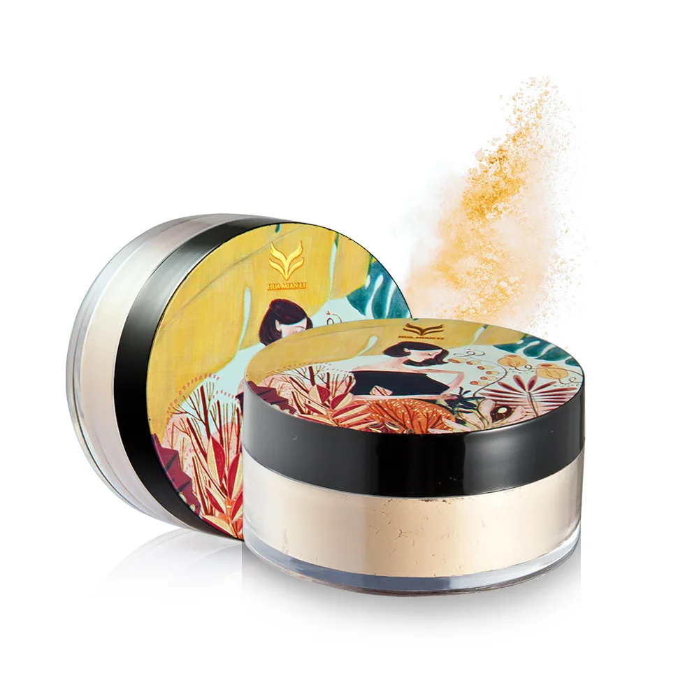 HUAMIANLI Новый бренд макияж порошок 5 цветов пудра Макияж Водонепроницаемый Loose Powder