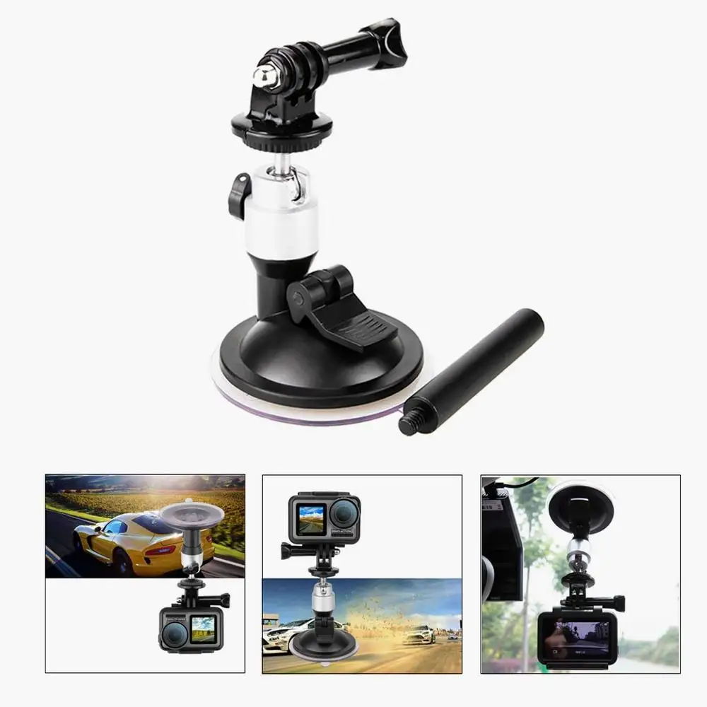 

Car Glass Sucker Adapter Suction Cup Mount Holder Fix Desktop Stand Car Bracket Sports Camera Mount For DJI Osmo Action Gopro