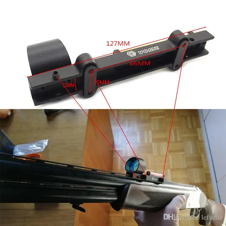 Коллиматорный прицел 1X28 красный круговой точечный ребристая рельса волоконно