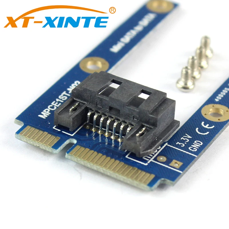 Мини адаптер PCI E mSATA SATA карточка SSD для плоского 7pin жесткого диска PCBA расширения