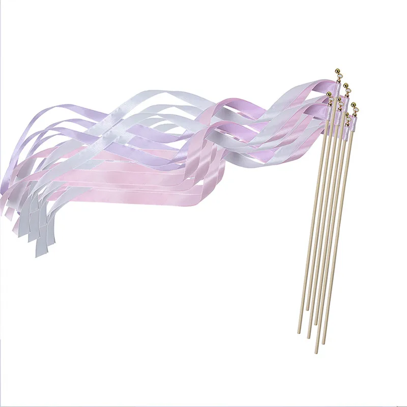 10 шт./компл. палочки с лентами и металлическими наконечниками 4 цвета|ribbon sticks|ribbon