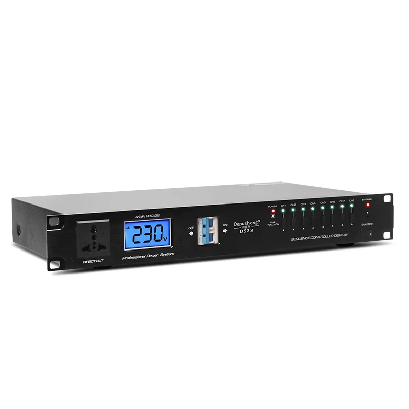 Depusheng D528 Профессиональное аудио 9 каналов регулятор последовательности питания периферийное устройство