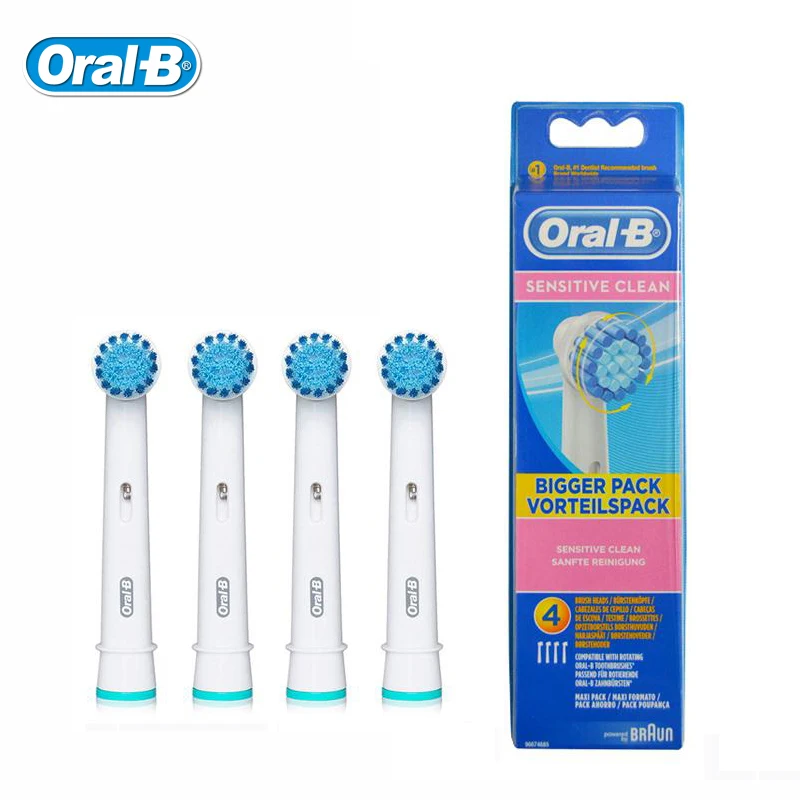 Oral B Vitality Electric Toothbrush Heads Sensitive Clean Gum Care Genuine Original EB17-4 Replacement Teeth brush Heads