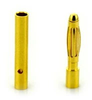 whole sale 2 0mm gold tone metal rc banana bullet plug connector male female for esc battery motor 50 pair 200pcslot 100pair