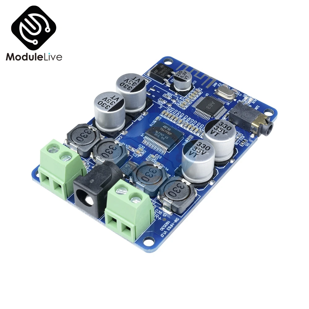 Плата усилителя мощности TDA7492P с Bluetooth V2.1 плата двухканальным AUX модулем 2X25 Вт