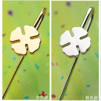 gold silver bookmark acme brief the lucky four leaf clover limited edition business gift bookmark