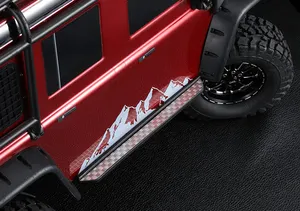 2PCS Side Body Pedals Anti Slip Plate Metal Pedal Slip Resistant Mat for 1:10 Landrover SCX RC Cars Decorative Parts