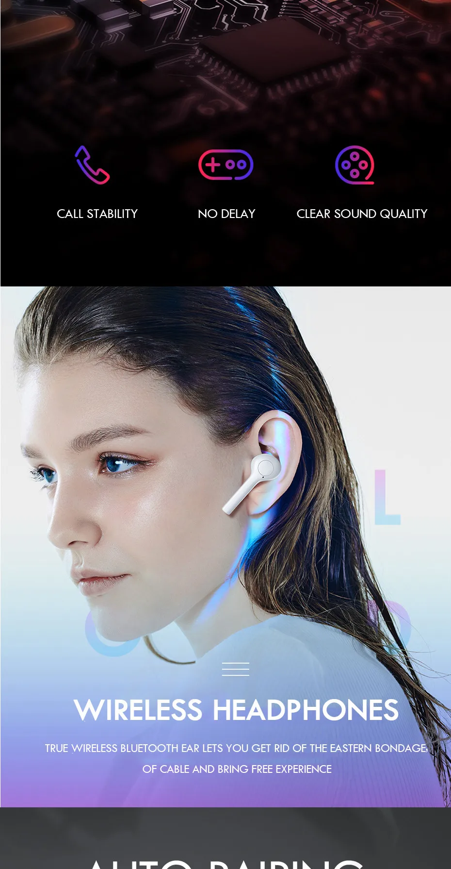 Bluetooth 5,0 наушники стерео Hifi бас наушники портативная шумоизолирующая гарнитура Беспроводные супер чистые наушники с микрофоном