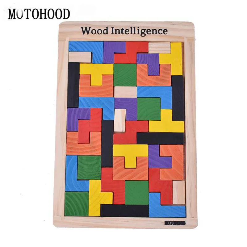 

MOTOHOOD 18*27*0,9 см деревянные строительные блоки игрушки для детей развивающие русские деревянные блоки интеллекта и строительные игрушки