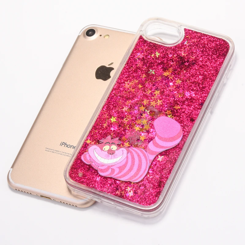 Милый мультфильм Чеширский Кот Мягкие TPU + PC чехол для телефона iPhone 6 6S 7 8 плюс 5 5S SE x