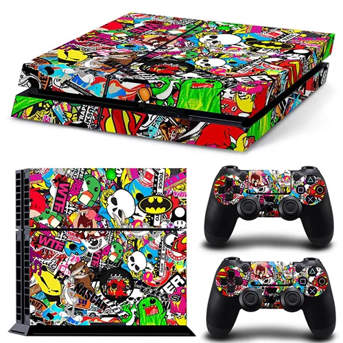 Граффити дизайн ПВХ кожи Стикеры для PS4 консоль и контроллеры Стикеры s