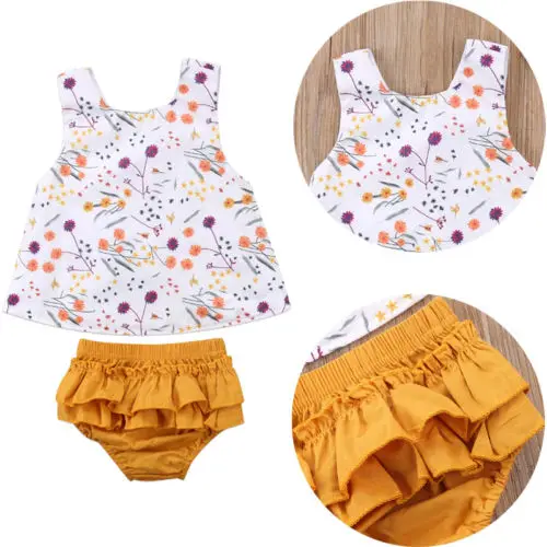 Комплект детской одежды из 2 предметов летняя одежда для маленьких девочек жилет