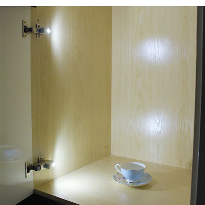 

1PC Furniture Cupboard Cabinet Wardrobe Hinge Led Lamp Night Light Door Open Auto ON LED Bulb Energy Saving led bulb light