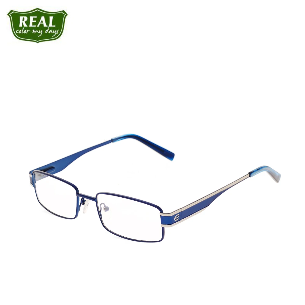 Мужская оптическая оправа винтажная металлическая прямоугольной формы из