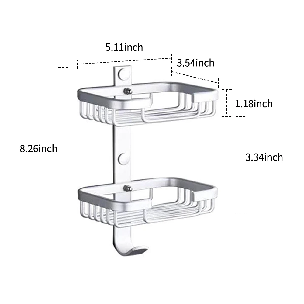 Многофункциональный держатель для мыльницы 2 слоя настенный дозатор душа ванной