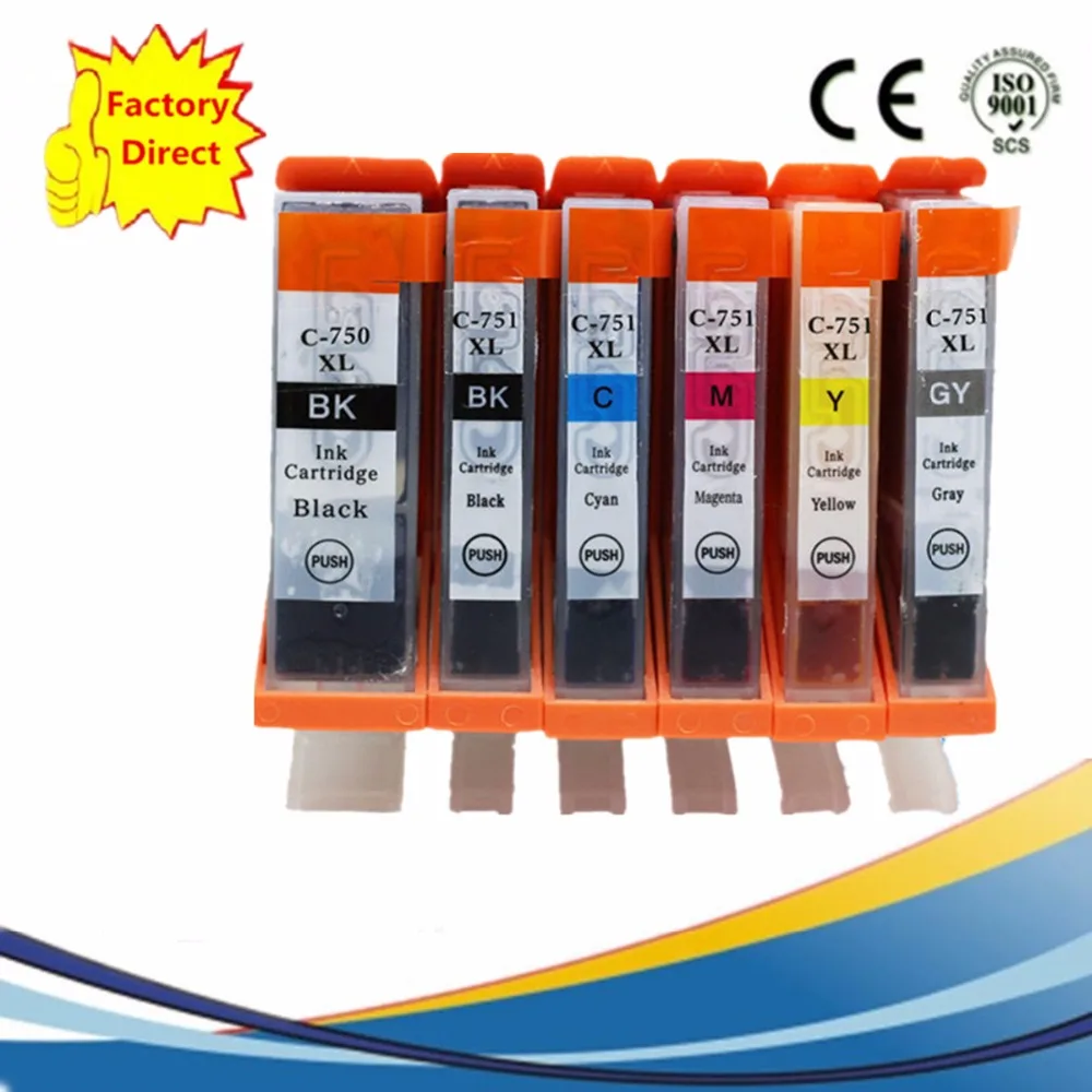 PGI 750 PGI750 Женская фотография для PIXMA MG6370 MG7170 IP8770 6370|ink cartridge|replacement cartridgepgi-750 cli-751 |
