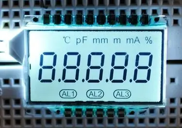 16PIN TN положительная 5 разрядная сегментная ЖК панель 3V Белая подсветка|led car running