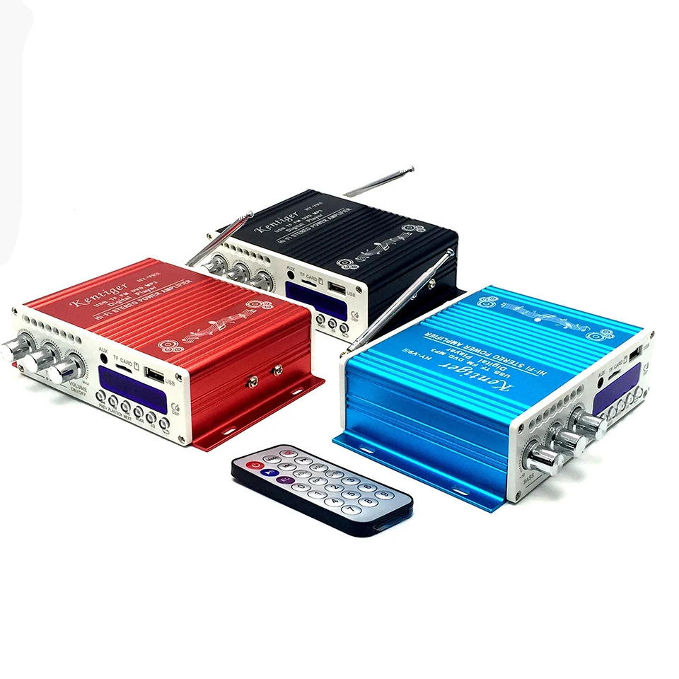 HY V10 20W x 2 Hi Fi Bluetooth автомобильный усилитель мощности канальный FM радио плеер с