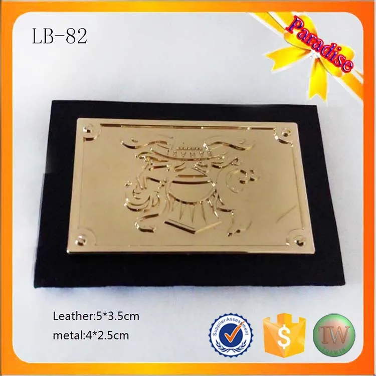 LB82 Custom famous brand real leather label with metal logo for garment | Дом и сад