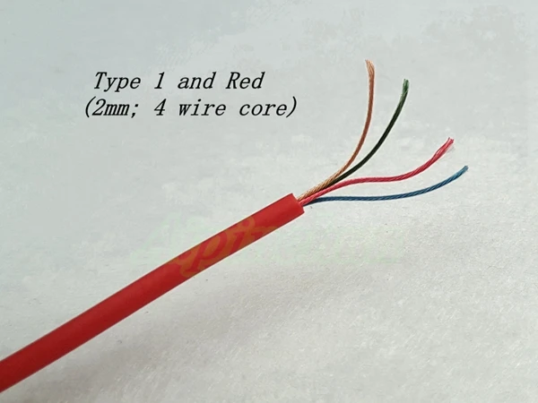 Type 1 and Red Aipinchun 20 метров DIY аудио кабель для наушников Ремонт Замена наушников медный провод TPE шнур - Цвет: Type 1 and Red