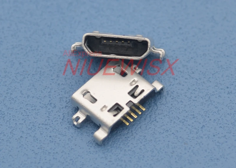 Разъем Micro USB 5 контактов 0 8 мм тип B с отверстием женский для телефона разъем