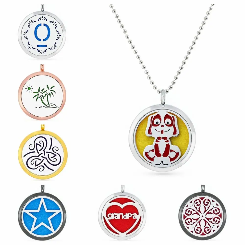 Собака звезда дедушка серебро/розовое золото 30 мм ароматерапия духи эфирное