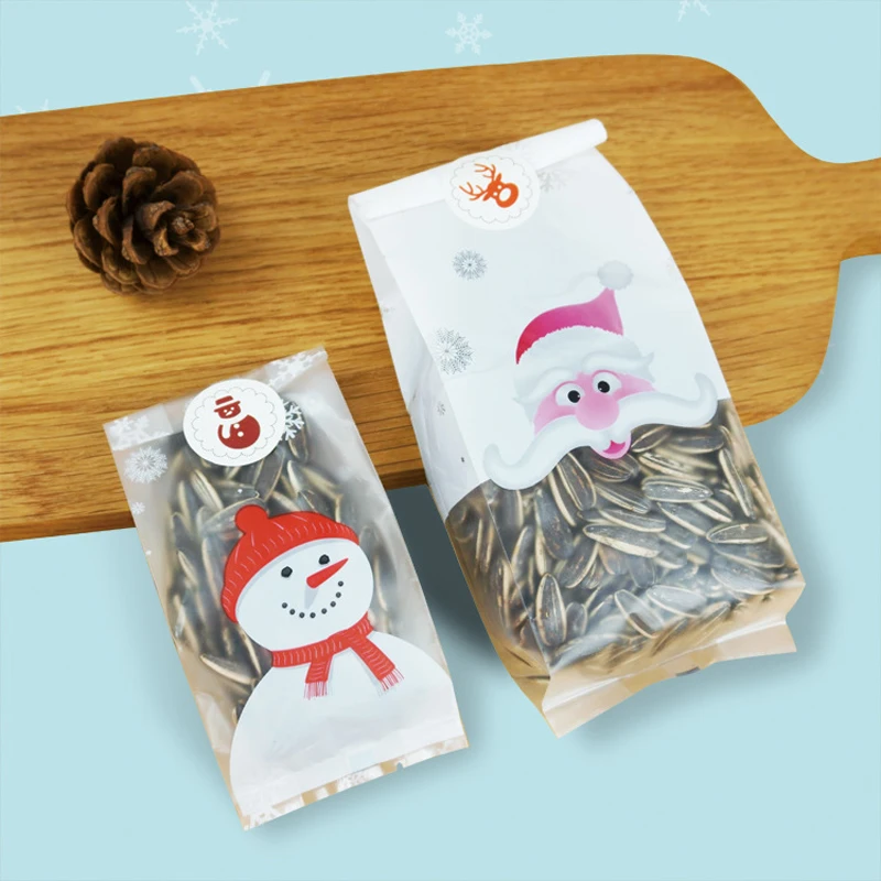 50 шт. Санта Клаус конфеты Сумки Снежный человек подарок сумка Cookie Печенье