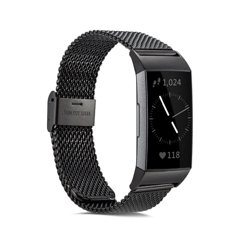 Металлический ремешок KTAB для Fitbit Charge 4 3 Миланская петля часов аксессуары замены