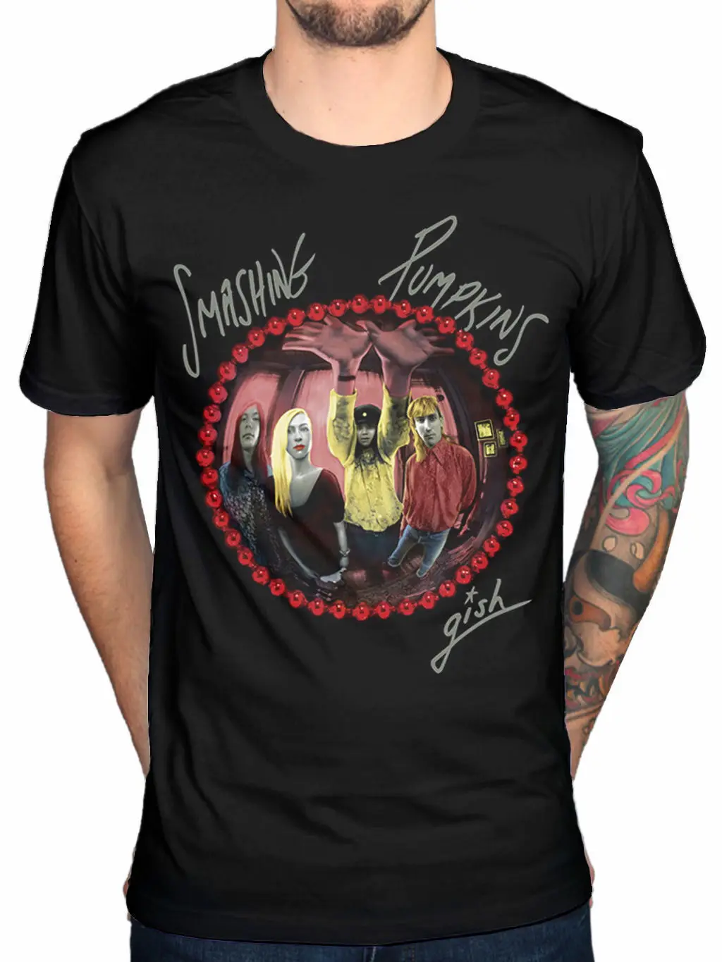 The Smashing Pumpkins Гиш черный хлопок взрослые Топ Футболка Письмо топы футболки |