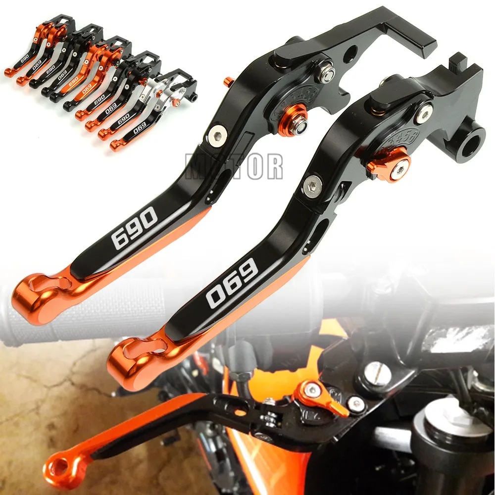 Для KTM 690 DUKE/DUKER/SMC R/SM/ENDURO R CNC алюминиевый мотоцикл Регулируемый складной выдвижной тормозные рычаги сцепления