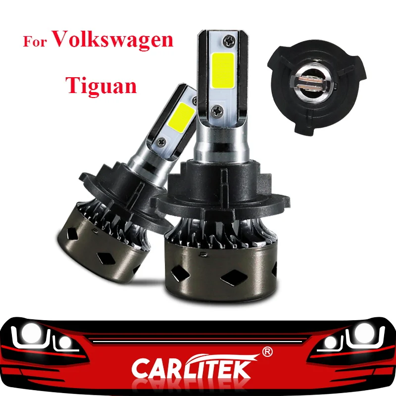 CARLitek Мини светодиодный налобный фонарь H7 Canbus светильник для Volkswagen Tiguan 12000LM 12V 6000K