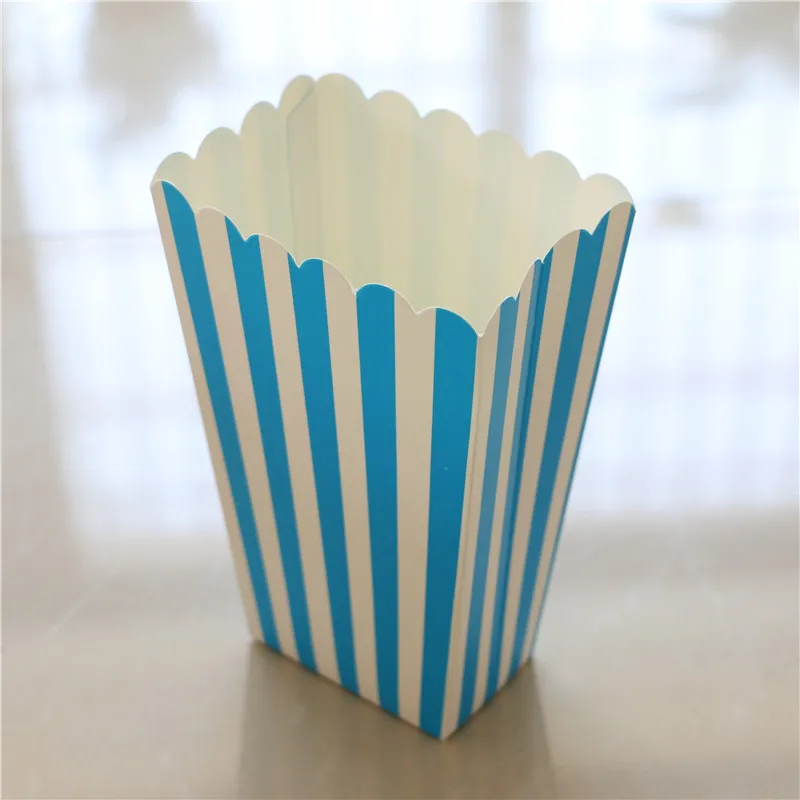 4PCS \ много счастливых День рождения светло-голубой Бумага попкорн Чашки для