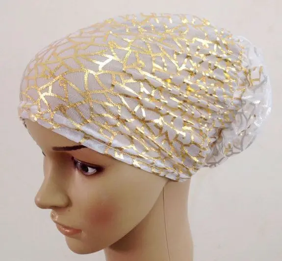 Новый стиль цветок люрекса мусульманские закрытые шапки марлевый хиджаб