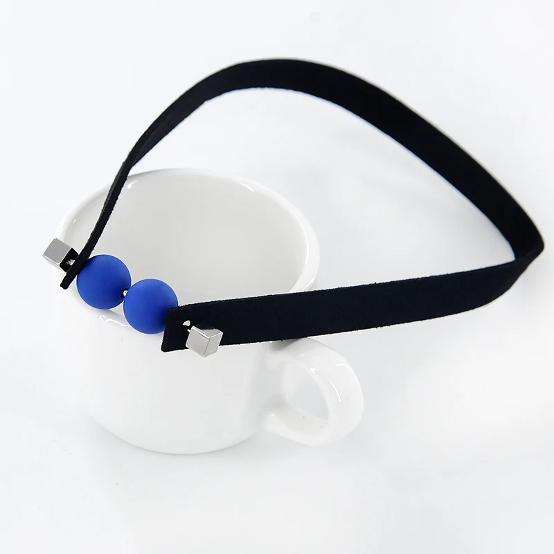 Горячая Распродажа ожерелье с голубым шариком из натурального камня золотистого