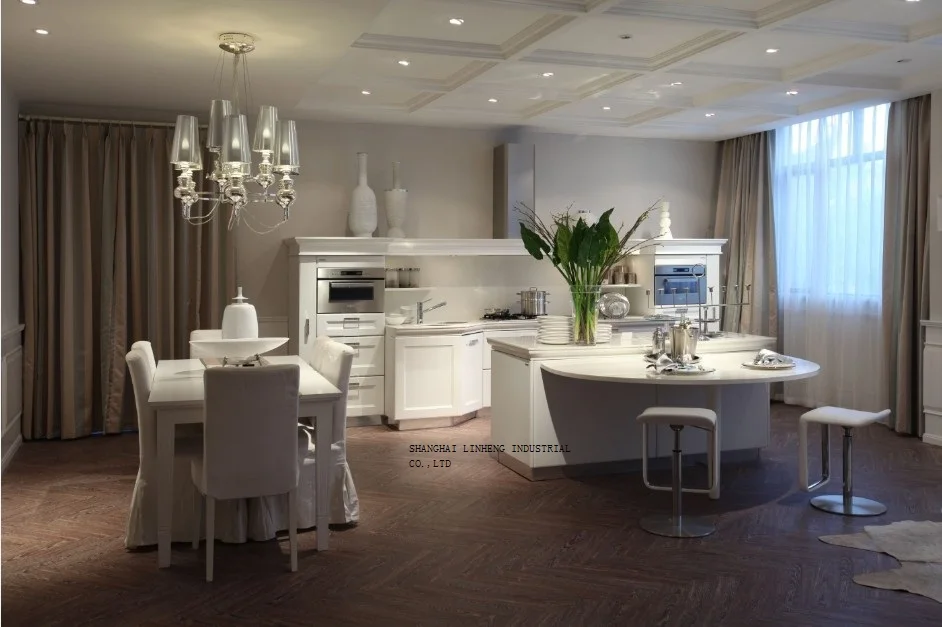 

cream colored assemble kitchen cabinets(LH-SW067)