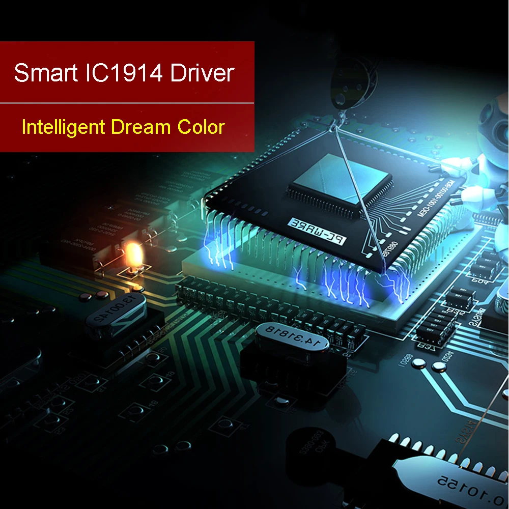 50 шт. WS2811 2811 1914IC светодиодный модуль DC5V полный цвет RGB 12 мм Светодиодная гирлянда
