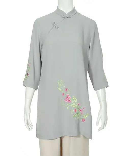 Летний костюм с emboridery tai chi 3 цвета футболки для боевого искусства рубашки кунг фу