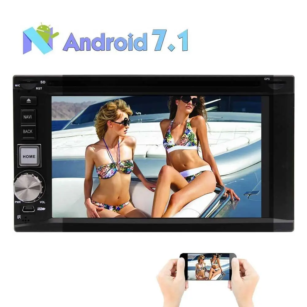 Android 7 1 Стерео DVD плеер 2 Din в тире 8 ядерный автомобиль радио мультимедиа стерео