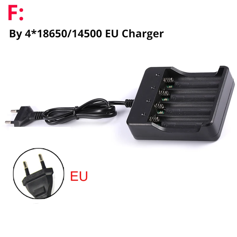 EU/US/UK AU разъем 18650 Батарея Зарядное устройство для 3,7 в 18650 18500 26650 14500 Перезаряжаемые Батарея Многофункциональный Портативный зарядки - Цвет: F