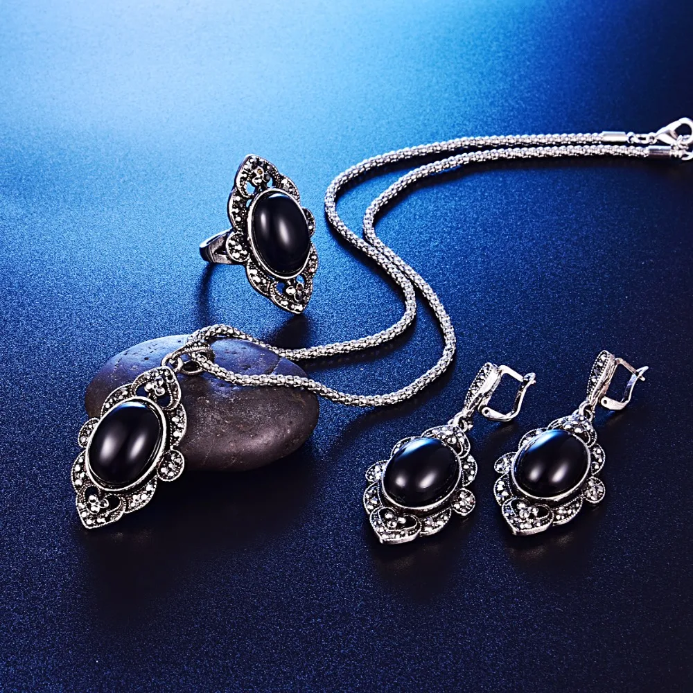 Комплект из колье серёг кольца и кольца|necklace earring ring sets|jewelry sets for womenwedding jewelry |