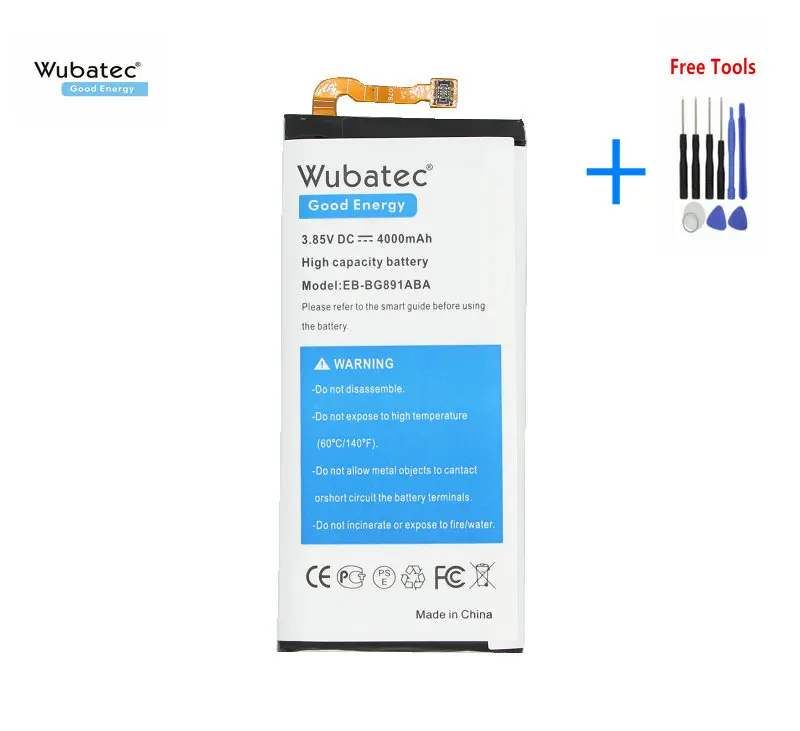 Сменный аккумулятор Wubatec 4000 мА · ч 1 шт. EB-BG891ABA для Samsung Galaxy S7 Active G891 SM-G891A + набор