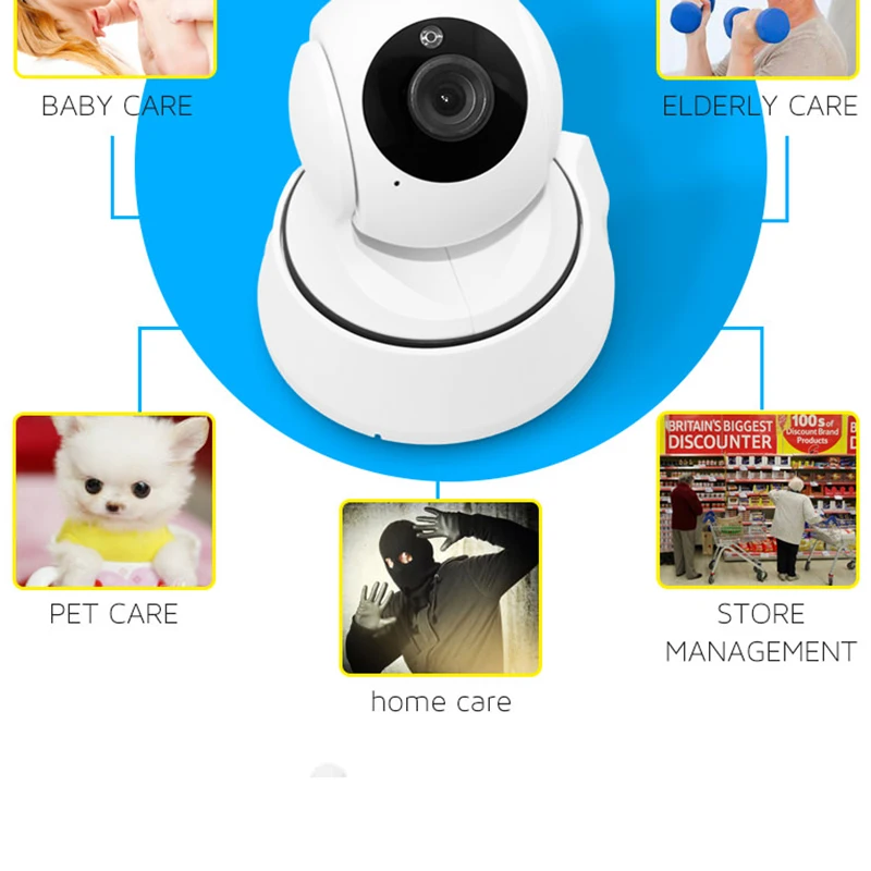 New Nanny 720P HD Wifi IP Camera Wireless Home Security Onvif P2P Surveillance IR-Cut Night Vision CCTV Indoor | Безопасность и