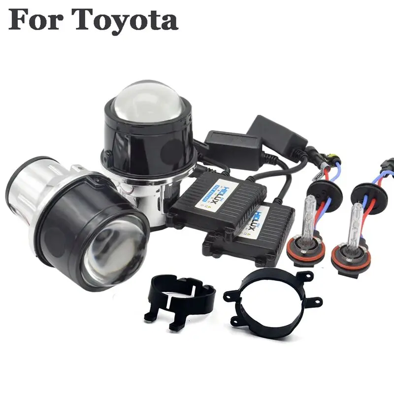 for Toyota 2,5 дюймов HID Bi xenon противотуманные линзы проектора с 35 Вт H11 ксеноновый комплект для универсальных/Ford/Toyota/Nissan Автомобильные фары лампы модернизации - Цвет: for Toyota