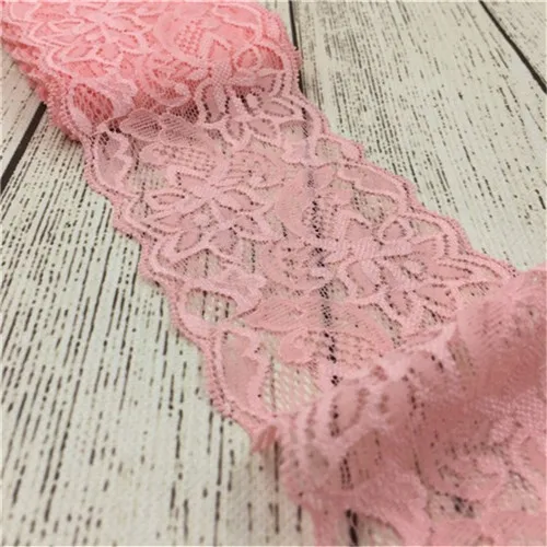 2Yards 8cm width 23colors Elastic Lace Fabric DIY Crafts Sewing Suppies Decoration Accessories For Garments Elastic Lace Trim - Цвет: Никелевый