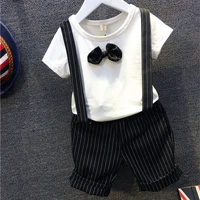 2016 fashion baby boy clothes sets gentleman suit toddler boys clothing set short sleeve kids boy clothing set birthday outfits